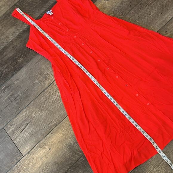 NWT Ava & Viv Red Button Front A-Line Fit & Flare Summer Dress Size 2X - Picture 4 of 13